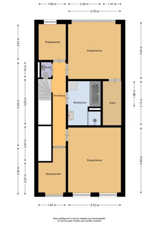 Floorplan - Virulyplein 2B, 3022 ZG Rotterdam